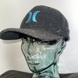 Hurley Black Denim Cap with Blue Logo